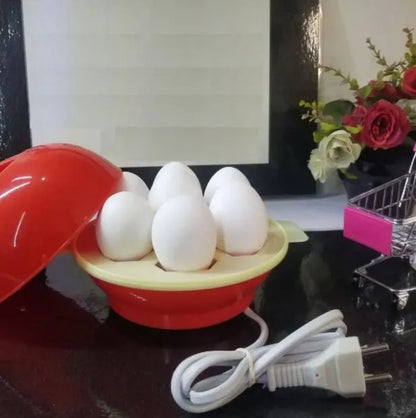 Portable Electric egg boiler red and yellow ABS Kitchen- 7 egg capacity fast cooker