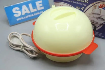 Portable Electric egg boiler red and yellow ABS Kitchen- 7 egg capacity fast cooker